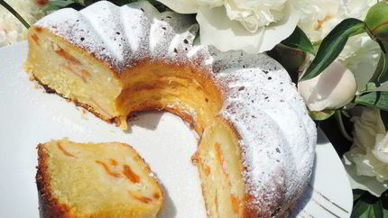 Творожно-кокосовый кекс с абрикосами