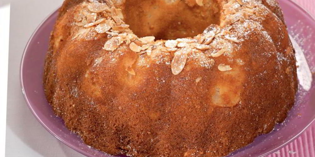 Рецепт яблочного кекса с миндалем