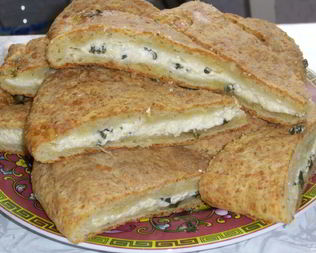 Хачапури с творогом и сыром в духовке