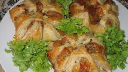 Хачапури с ветчиной и сыром