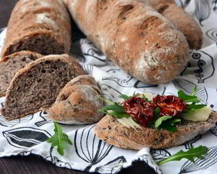 Багет из черного риса