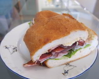 Чиабатта с беконом