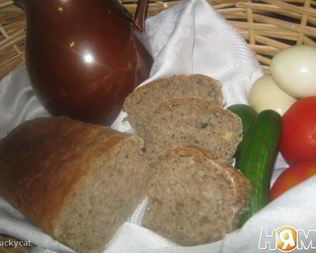 Домашний хлеб с отрубями и семенами подсолнечника