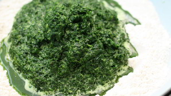 зеленый хлеб со шпинатом