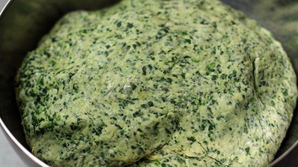 зеленый хлеб со шпинатом