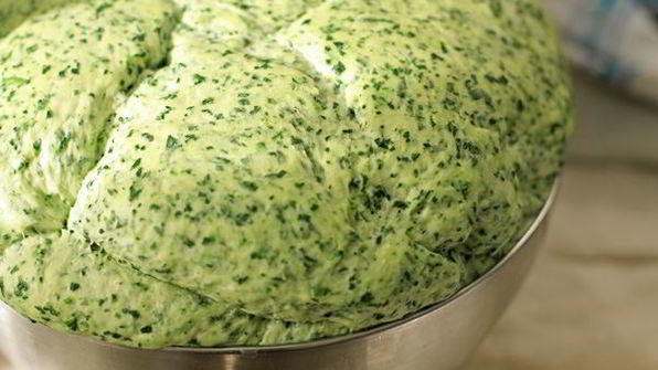 зеленый хлеб со шпинатом