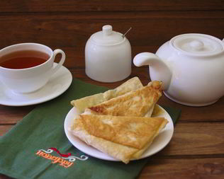 Конвертики с сыром и зеленью