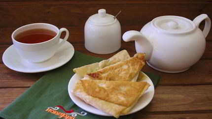 Конвертики с сыром и зеленью