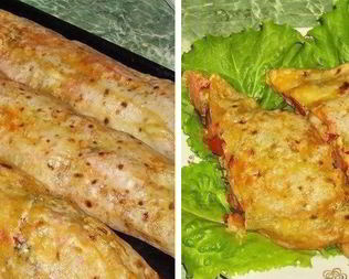 Фаршированный лаваш в духовке