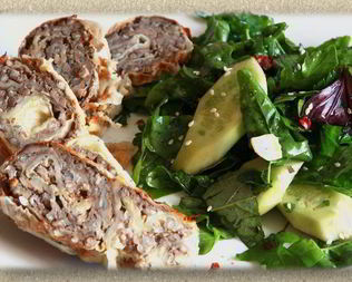 Гречка с куриной печенью в лаваше