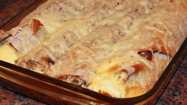 гречка с куриной печенью в лаваше