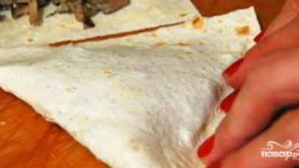 лаваш с грибами в духовке