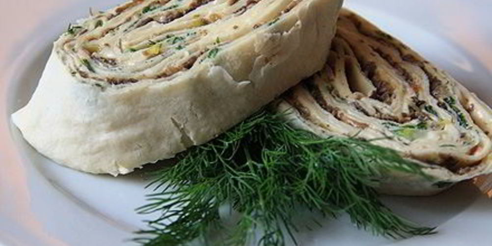 Рецепт лаваша с грибами