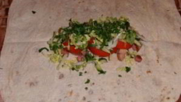 лаваш с копченой курицей