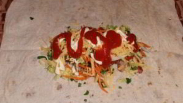 лаваш с копченой курицей