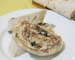 Лаваш с сардиной