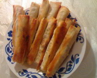 Лаваш с сыром и зеленью