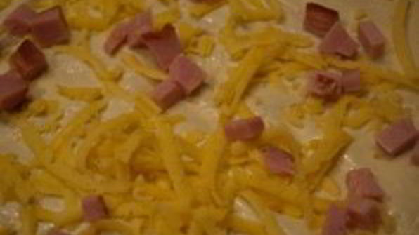 лаваш с ветчиной и твердым сыром