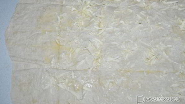 рулет с яблоками из лаваша