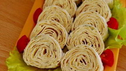 Сырный рулет в лаваше