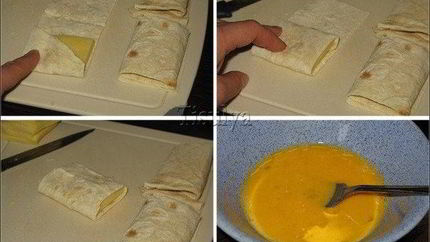 Жареный сыр в лаваше