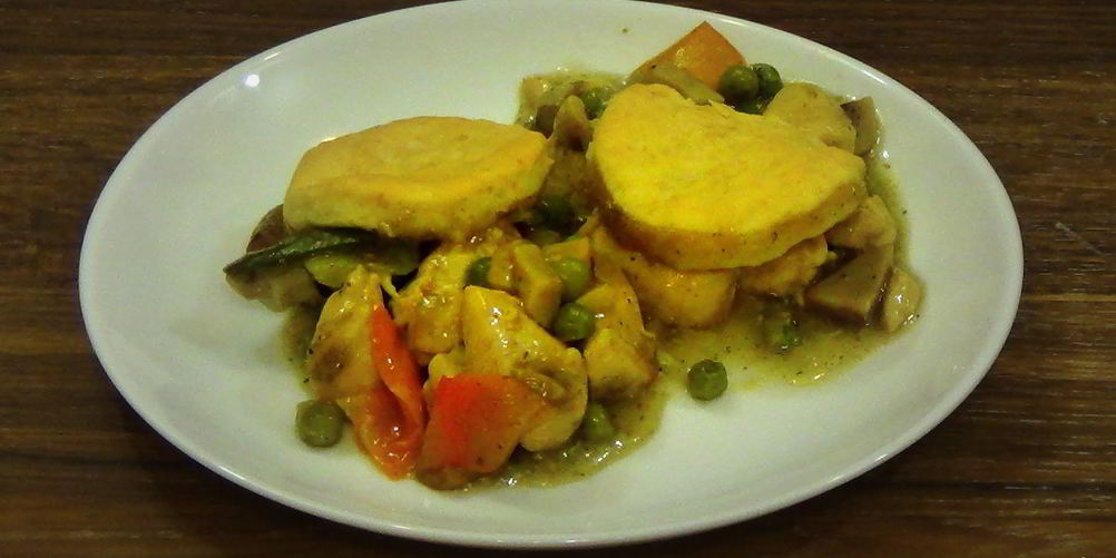 Рецепт куриного филе с лепешками