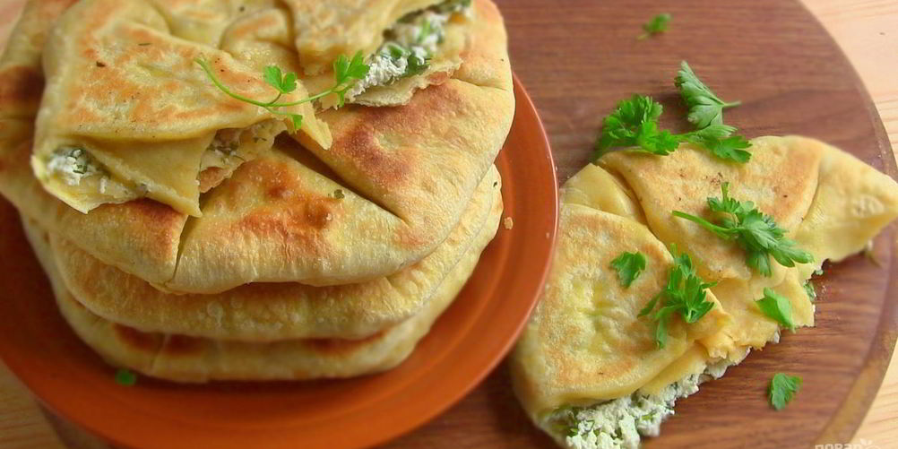Рецепт лепешек к шашлыку с зеленью и творогом