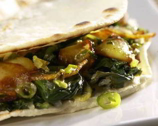 Восточные лепешки с двойной начинкой