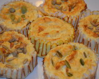 Безглютеновые маффины из цветной капусты с сыром