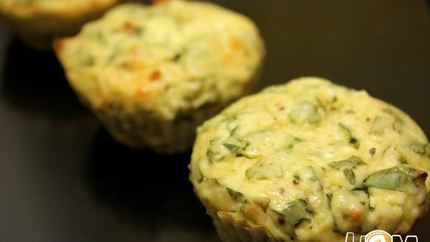 Маффины из творога со шпинатом