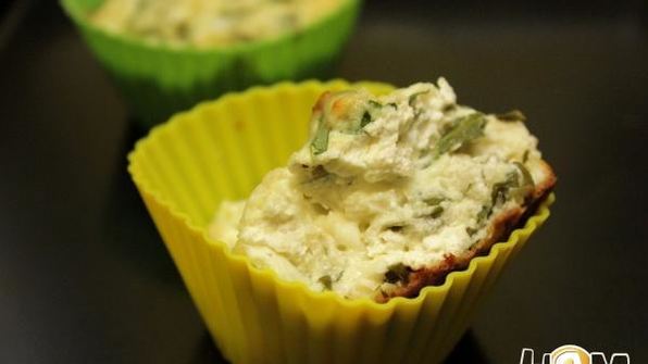 маффины из творога со шпинатом