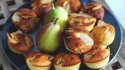 Маффины с грушей