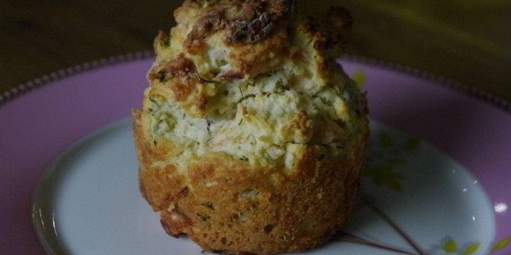 Рецепт маффинов с копченой семгой и укропом