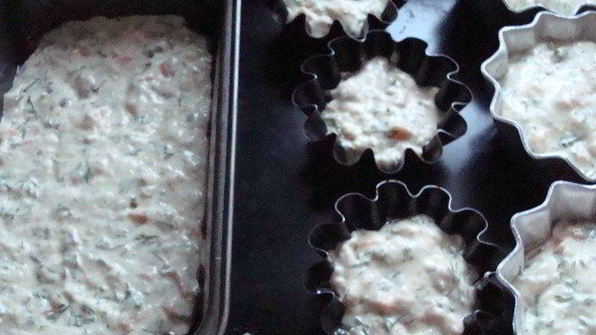 маффины с лососем