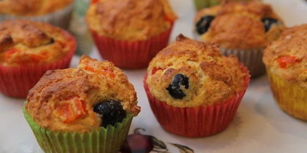 Рецепт маффинов с оливками и сладким перцем