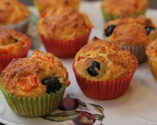 Маффины с оливками и сладким перцем