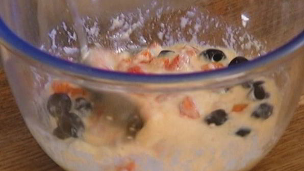 маффины с оливками и сладким перцем