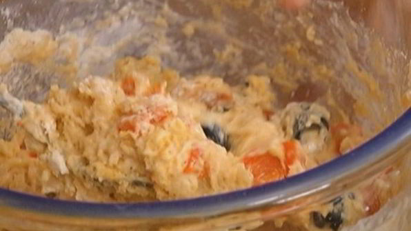 маффины с оливками и сладким перцем