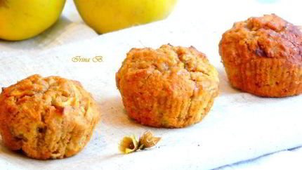 Маффины с яблоком из цельнозерновой муки