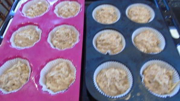 маффины с яблоком из цельнозерновой муки