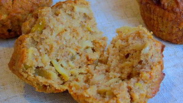 маффины с яблоком из цельнозерновой муки