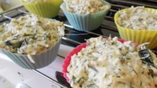маффины с зеленью и сыром