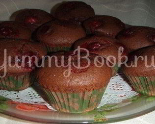 Маффины шоколадно-вишневые