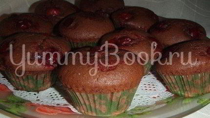 Маффины шоколадно-вишневые