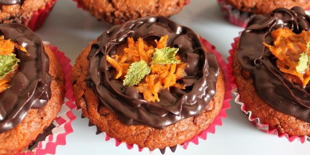 Рецепт шоколадна-апельсиновых маффины с шоколадным ганашем