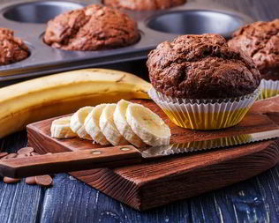 Шоколадно-банановые маффины