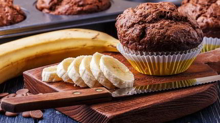 Шоколадно-банановые маффины