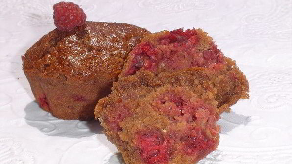 шоколадно-малиновые маффины