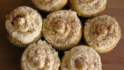 Тыквенные маффины с банановым кремом