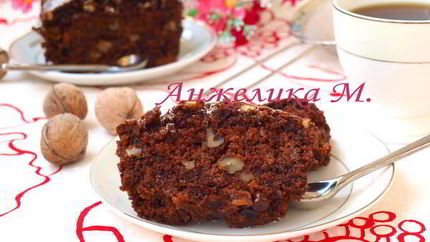 Постный шоколадный манник с изюмом